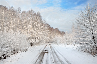 Snow covered roads