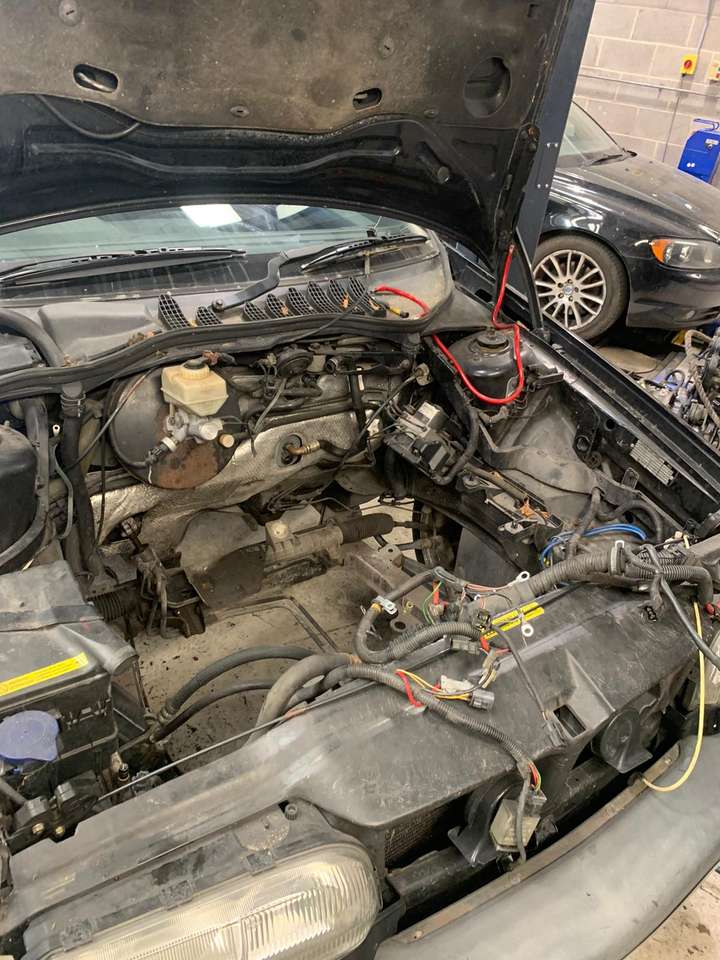 Volvo engine removed