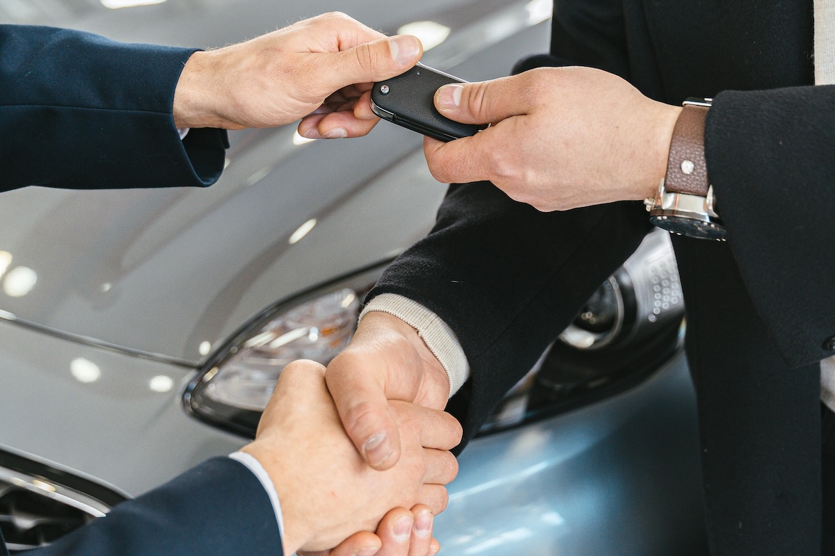 Exchanging car keys