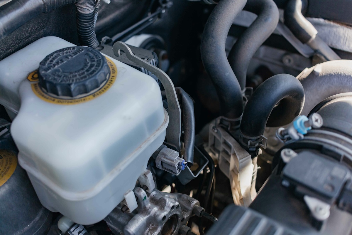 Brake fluid container