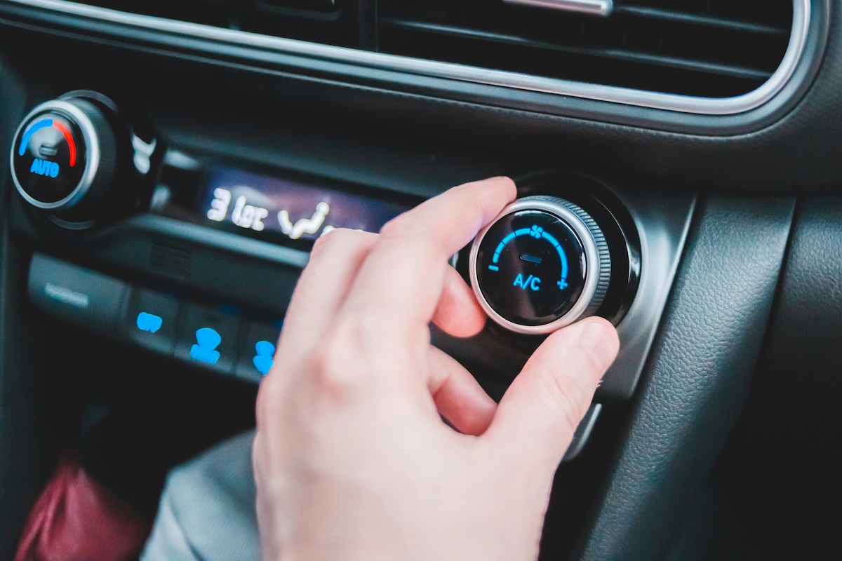 Adjusting the Air conditioning in a car